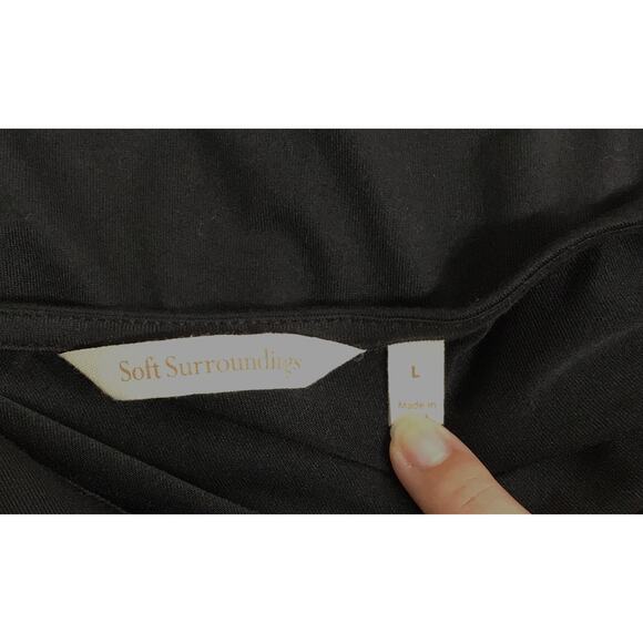 Soft Surroundings Long Sleeve Black Shirt Women's Size Large - Picture 3 of 4